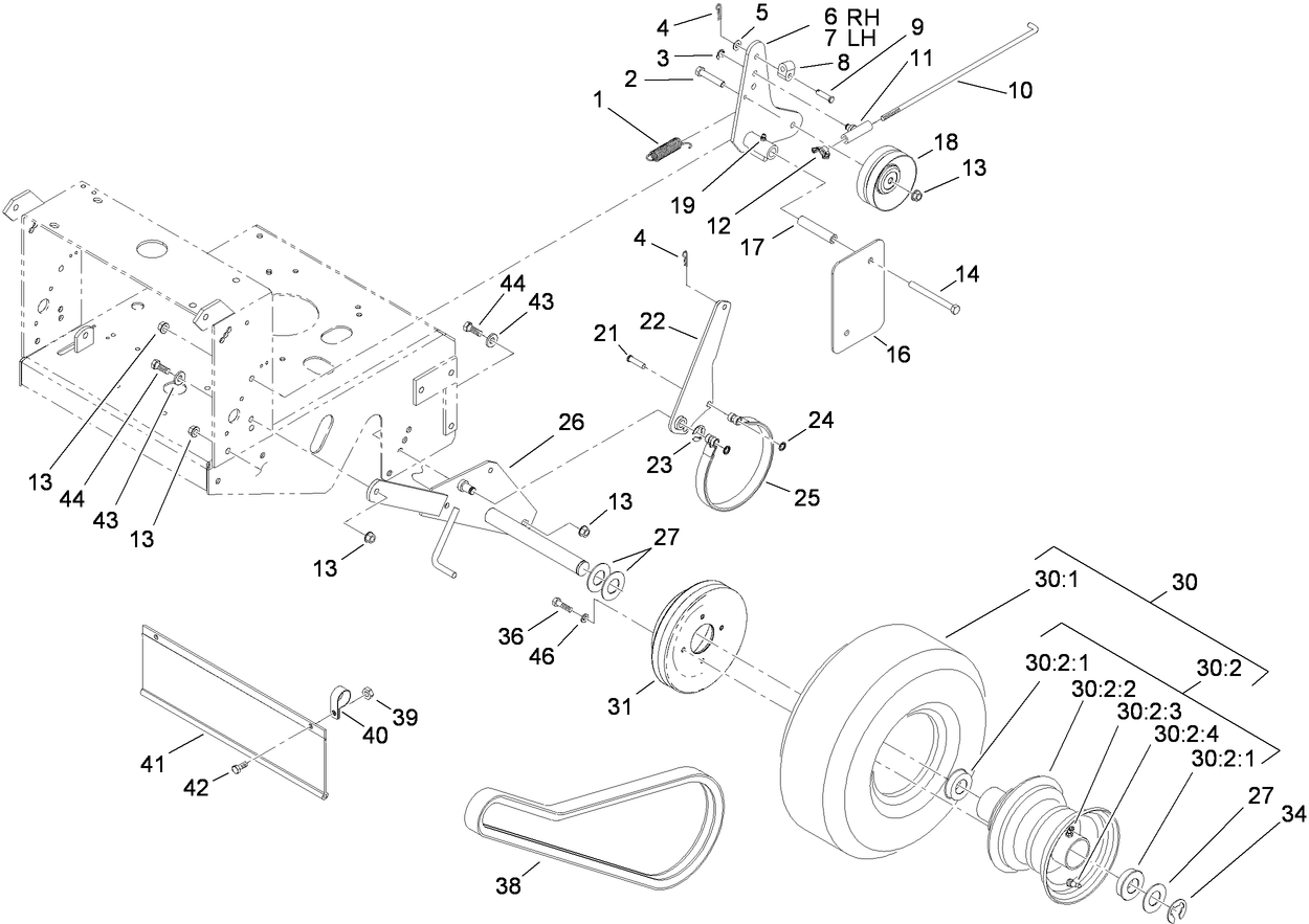 Drive Wheel and Brake Assembly