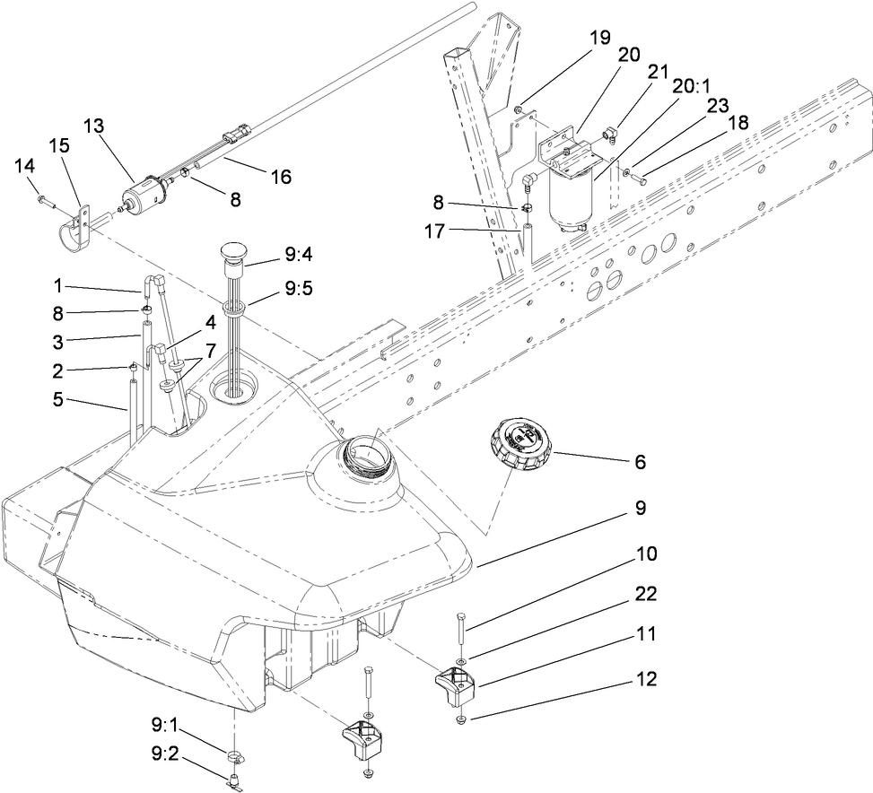 Fuel Tank and Filter Assembly