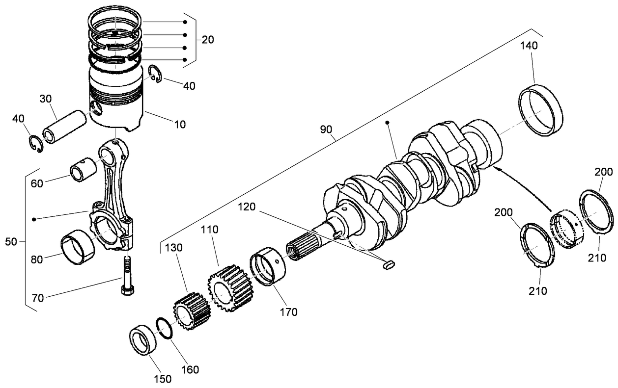Piston and Crankshaft Assembly