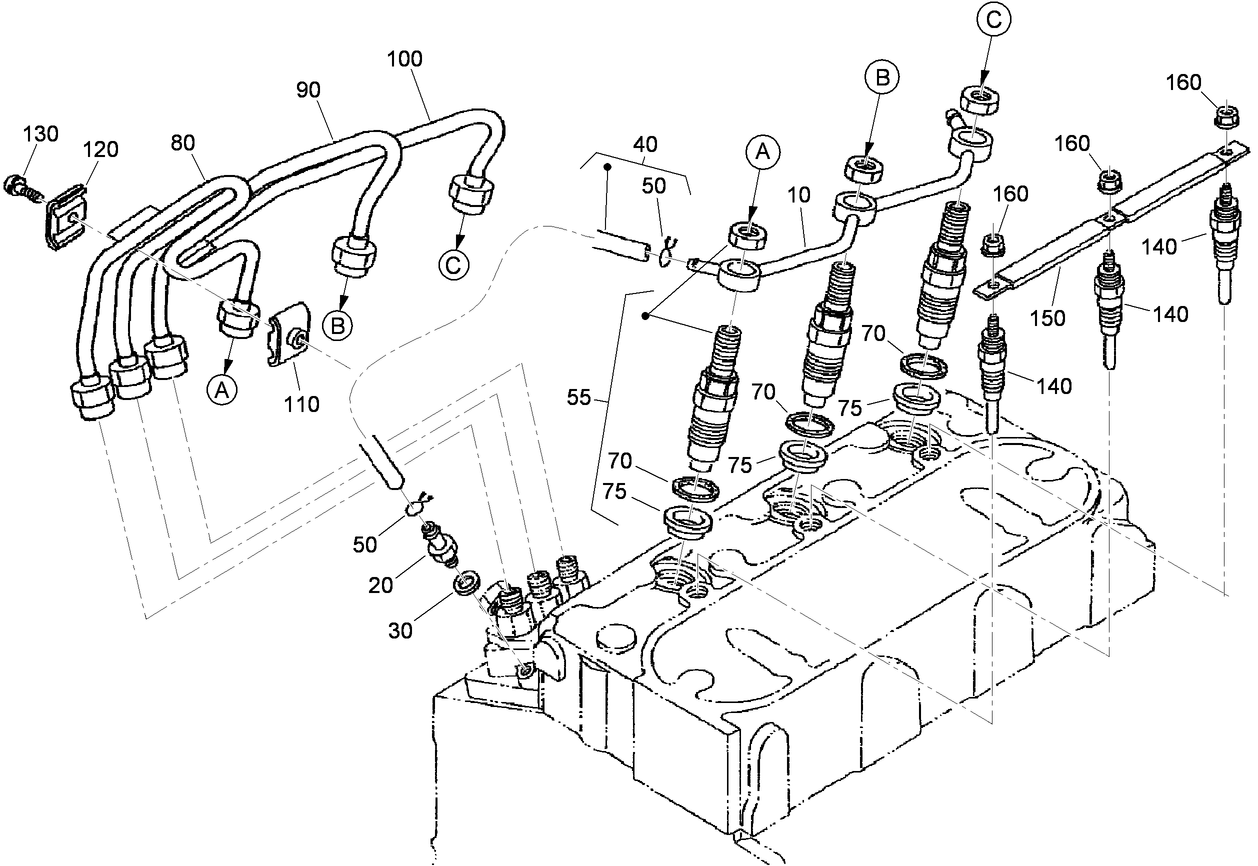 Nozzle Holder and Glow Plug Assembly