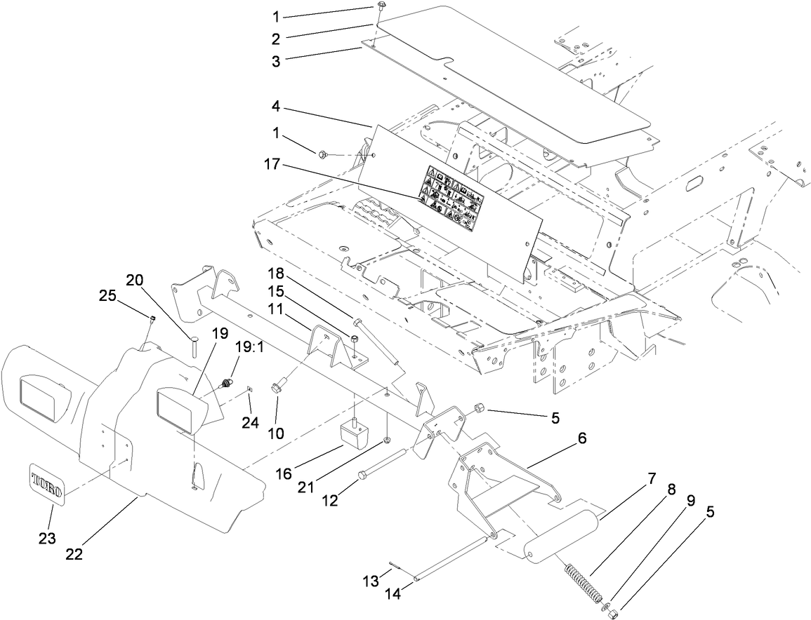 Front Shroud and Work Light Assembly