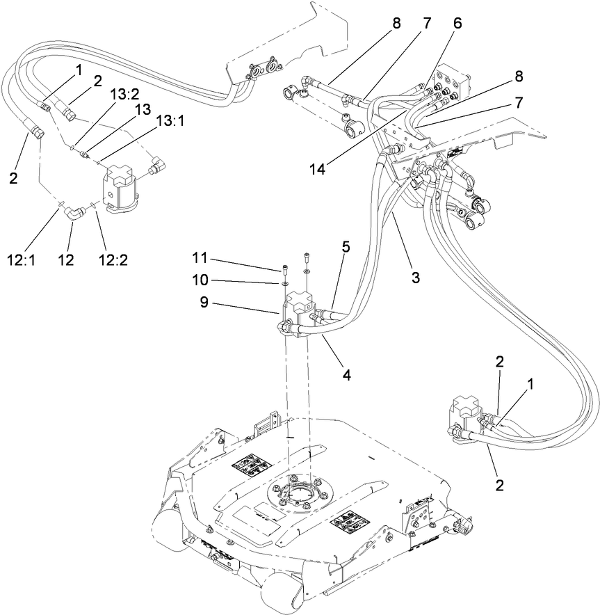 No. 1, 4 and 5 Hose Installation Assembly