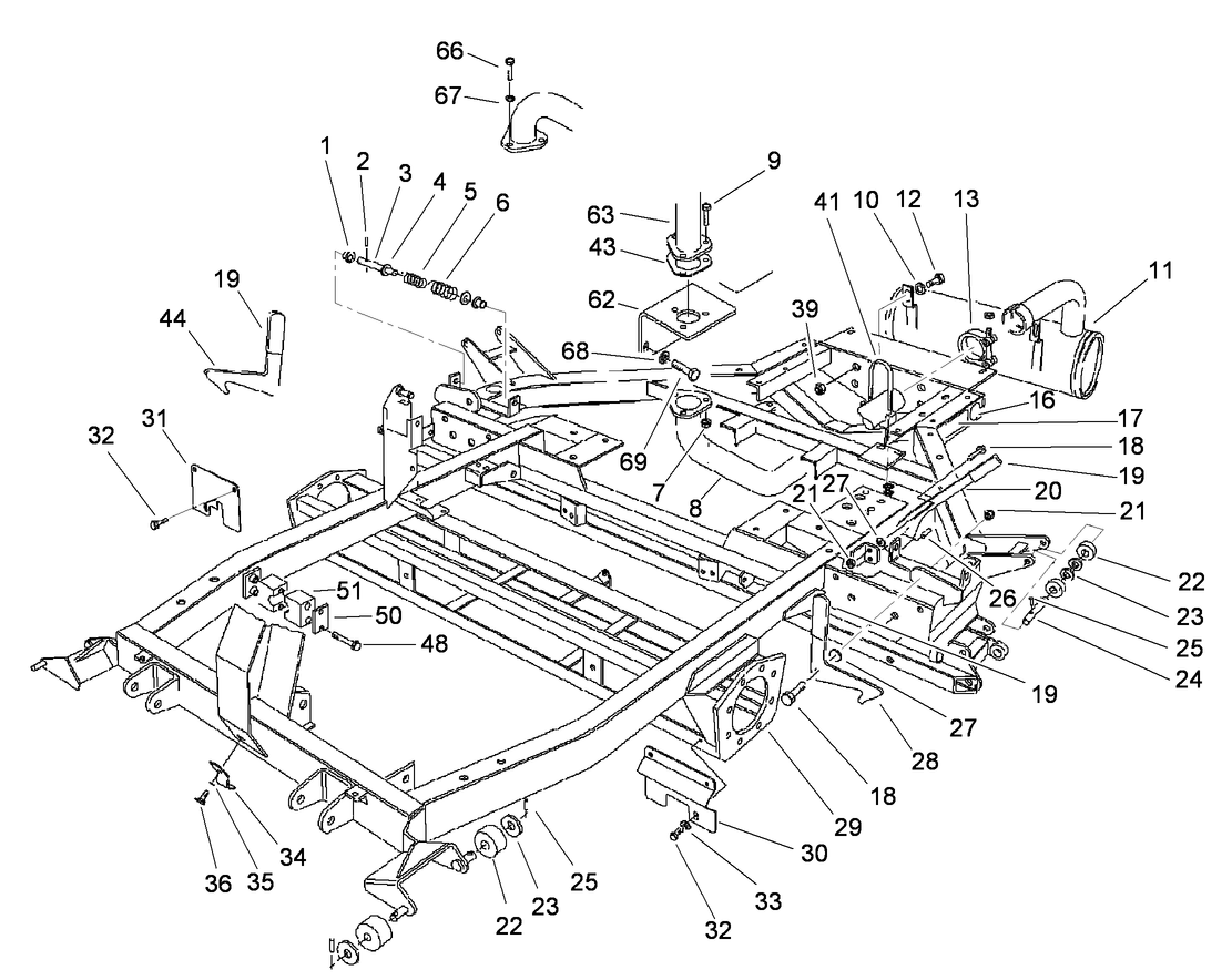 Frame and Muffler Assembly