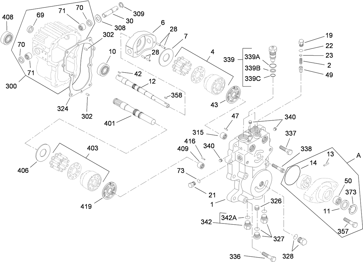 Center Section Assembly Transmission Assembly No. 117-0849