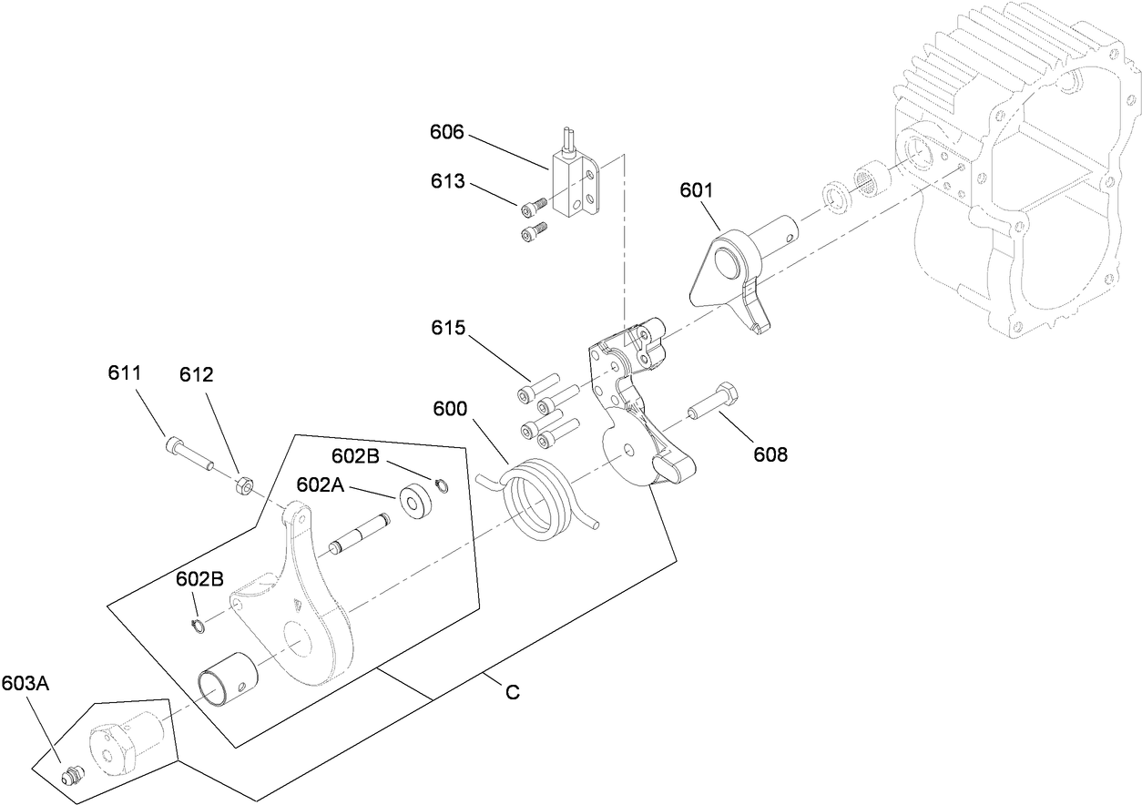 Neutral Return Arm Assembly Transmission Assembly No. 117-0849