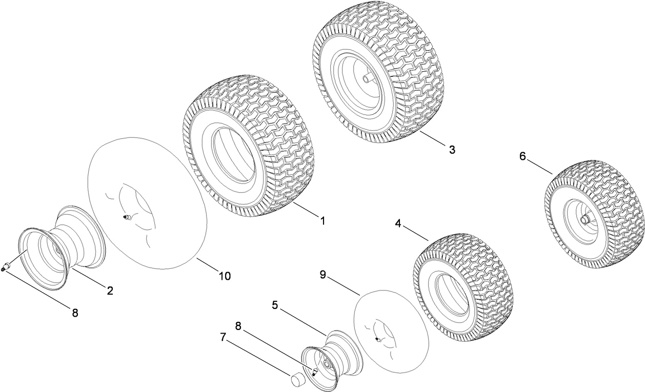 Front and Rear Wheel Assembly