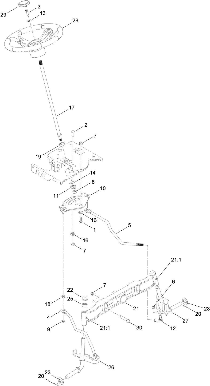 Steering and Front Axle Assembly