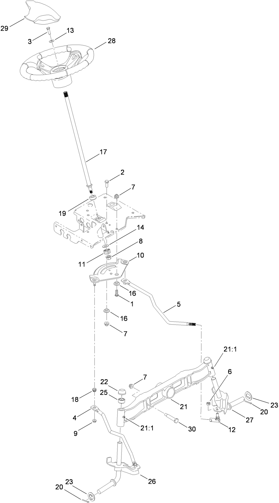 Steering and Front Axle Assembly