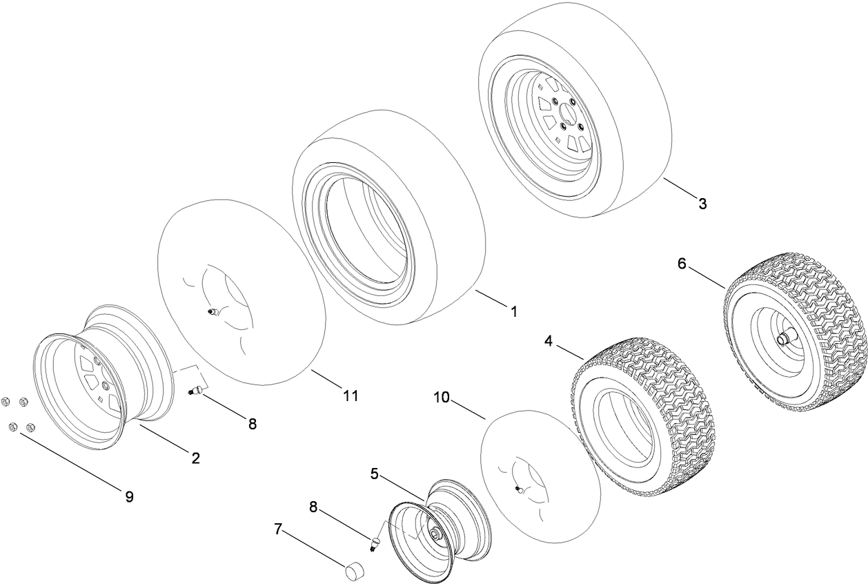 Front and Rear Wheel Assembly