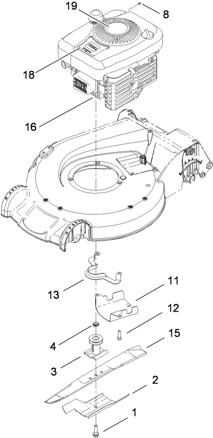 Engine and Blade Assembly