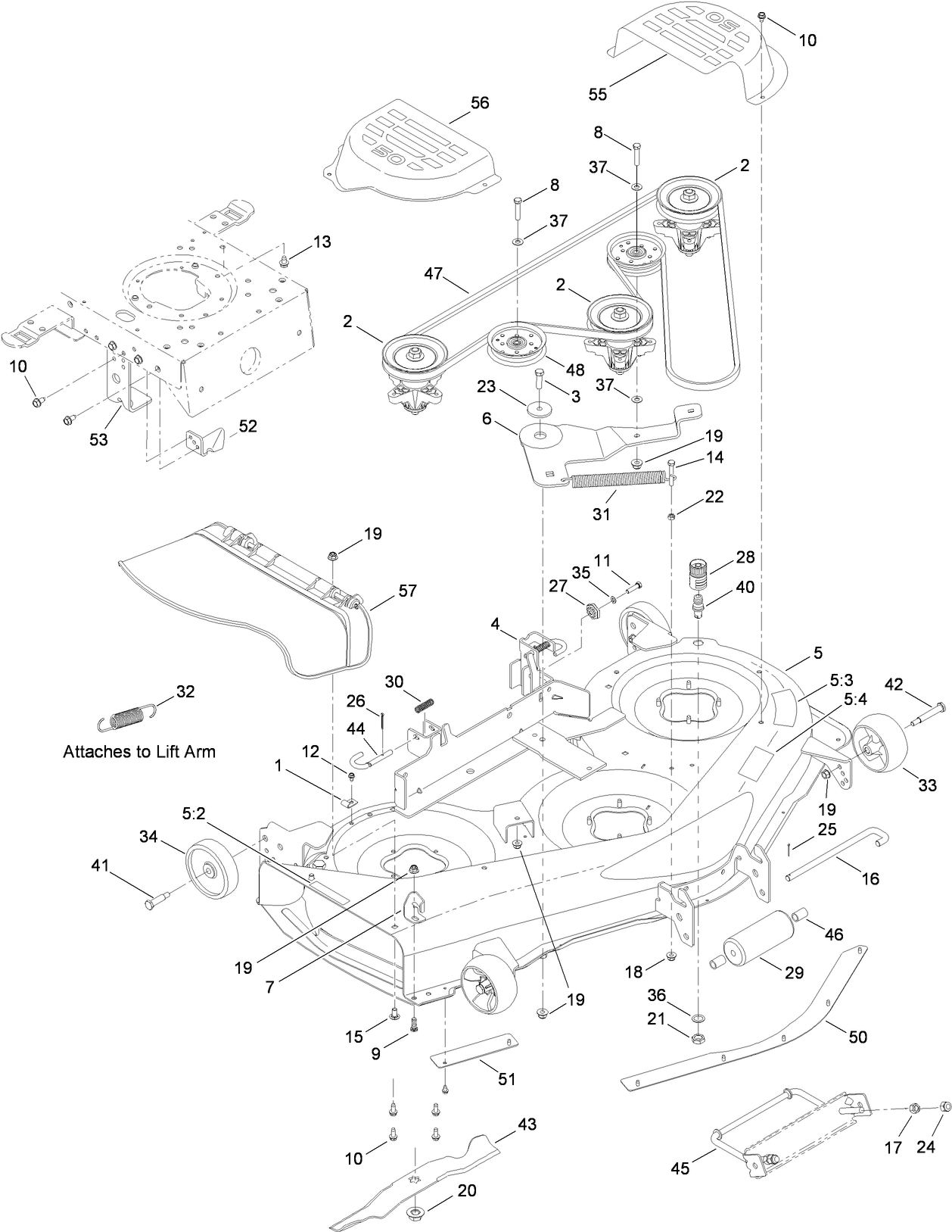 50 Inch Deck Assembly