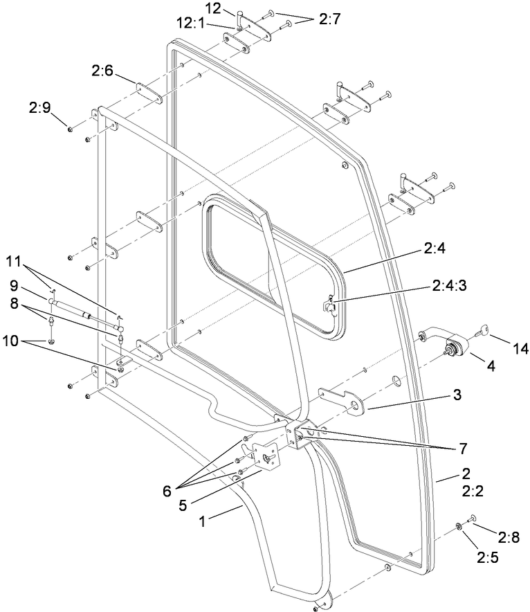 Left Hand Slider Door Assembly