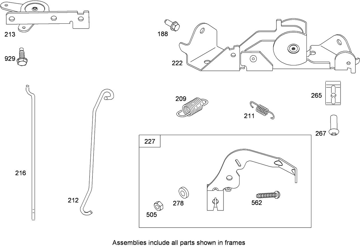 Governor Control Assembly  Briggs and Stratton 407777-0550-B1