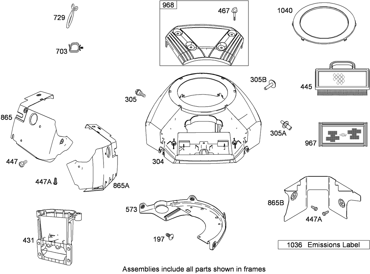 Blower Housing Assembly  Briggs and Stratton 407777-0550-B1