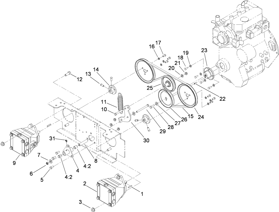 Wheel Pump Drive Assembly