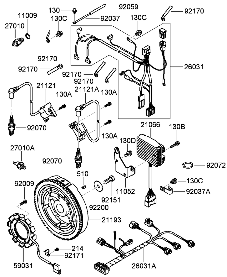 Electric Equipment Assembly  Kawasaki FD791D-AS07
