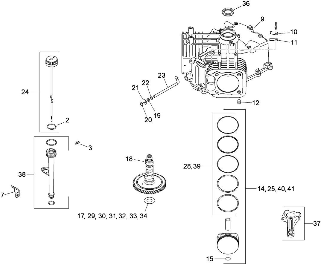 Crankcase Assembly  Kohler SV720-0040
