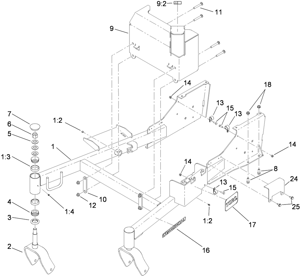 Frame and Muffler Guard Assembly