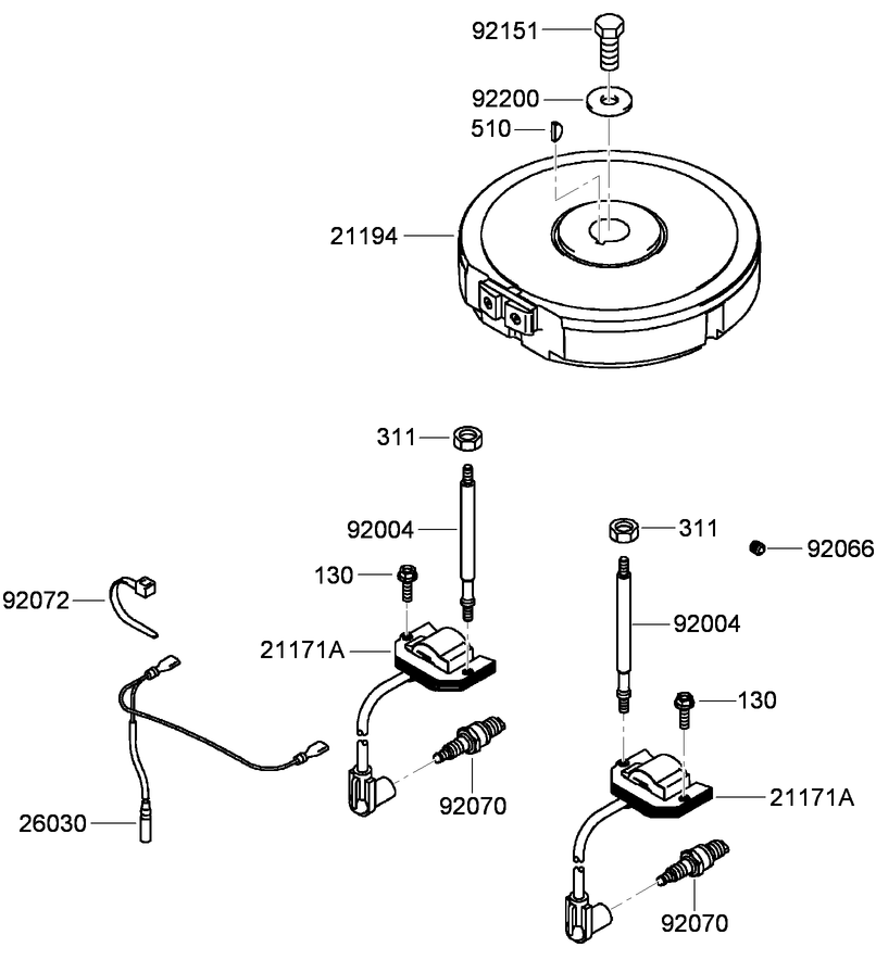 Electric Equipment Assembly  Kawasaki FH541V-FS23