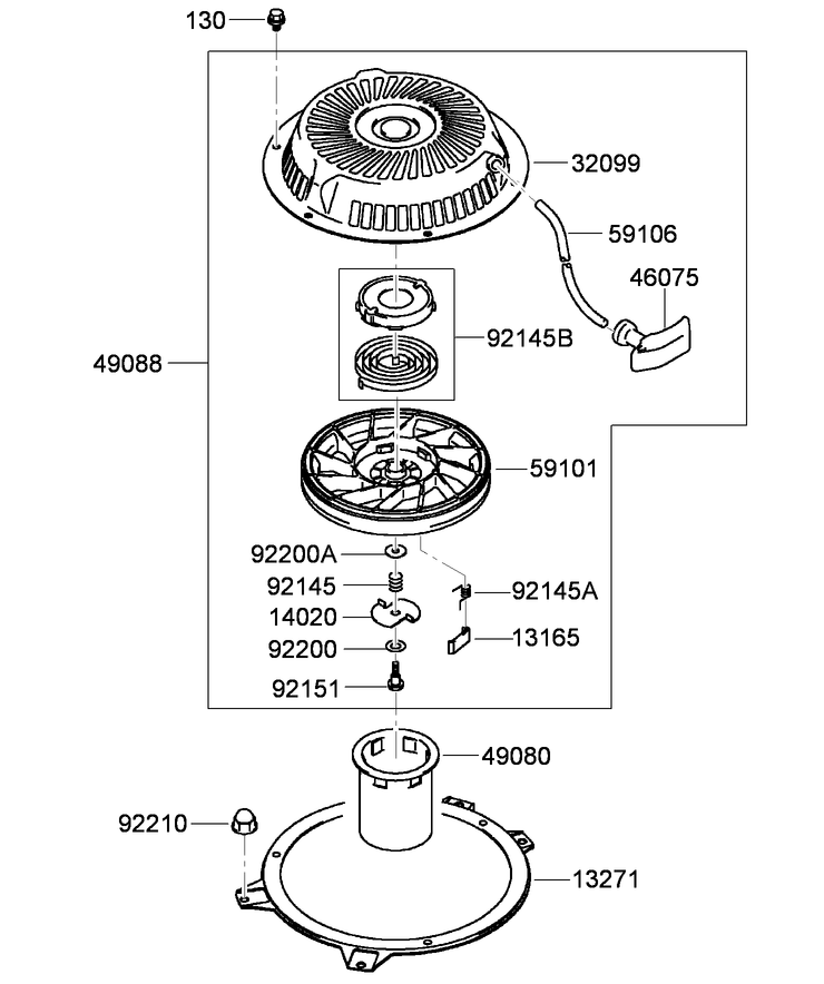 Starter Assembly  Kawasaki FH541V-FS23