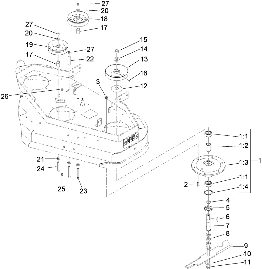 Sheave, Spindle and Blade Assembly