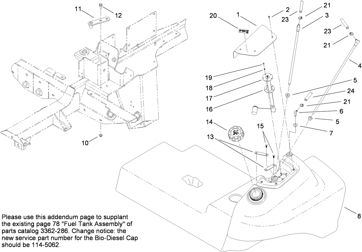 Fuel Tank Assembly Parts Addendum 3362-265