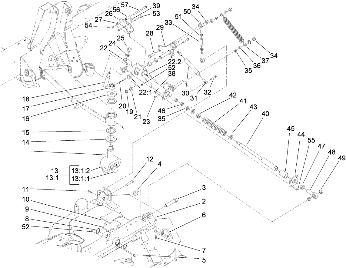 Side Deck Lift Arm and Damper Assembly