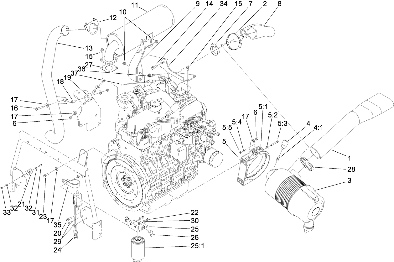 Air Cleaner and Muffler Assembly