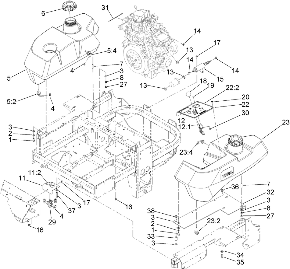 Fuel System and Throttle Control Assembly