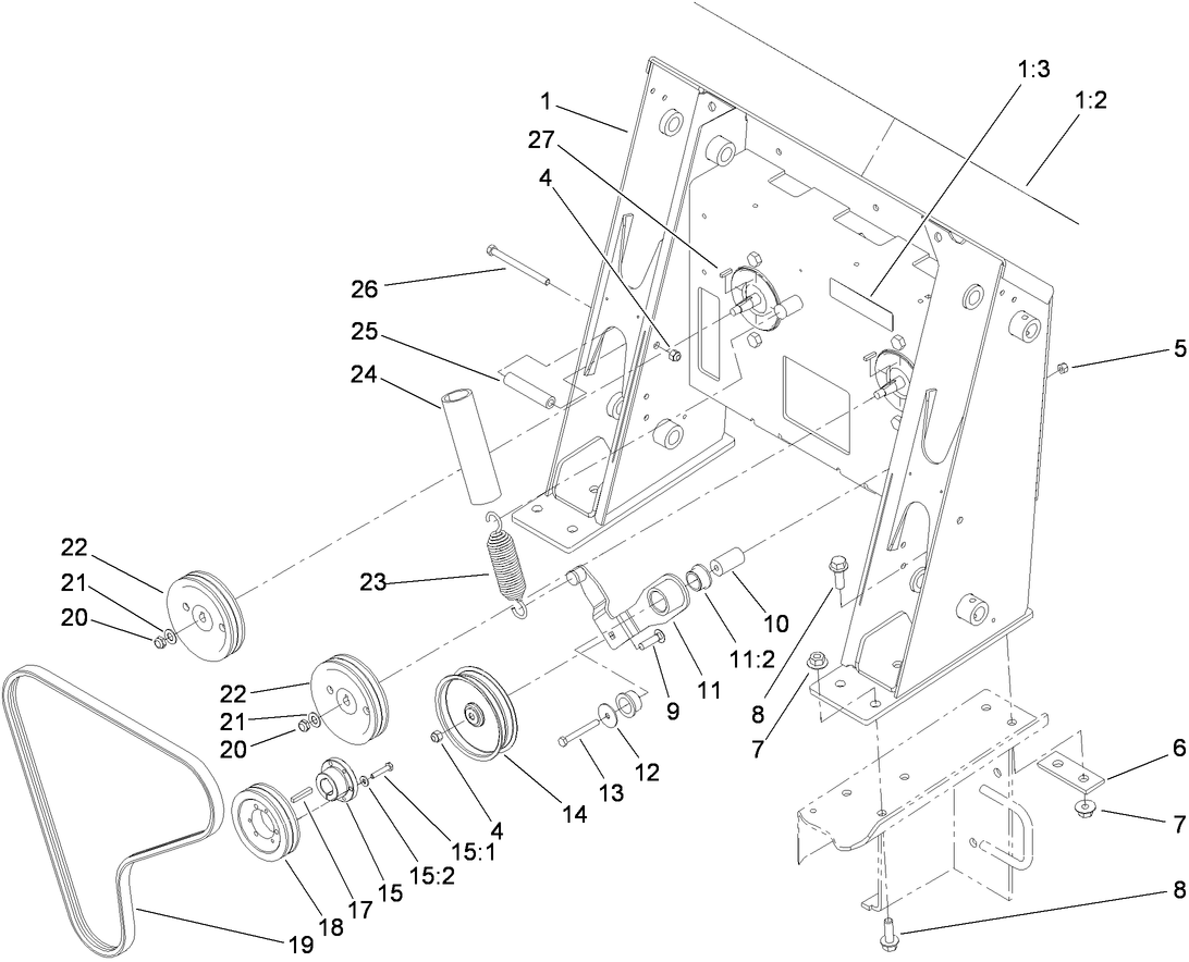 Loader Tower and Pulley Assembly