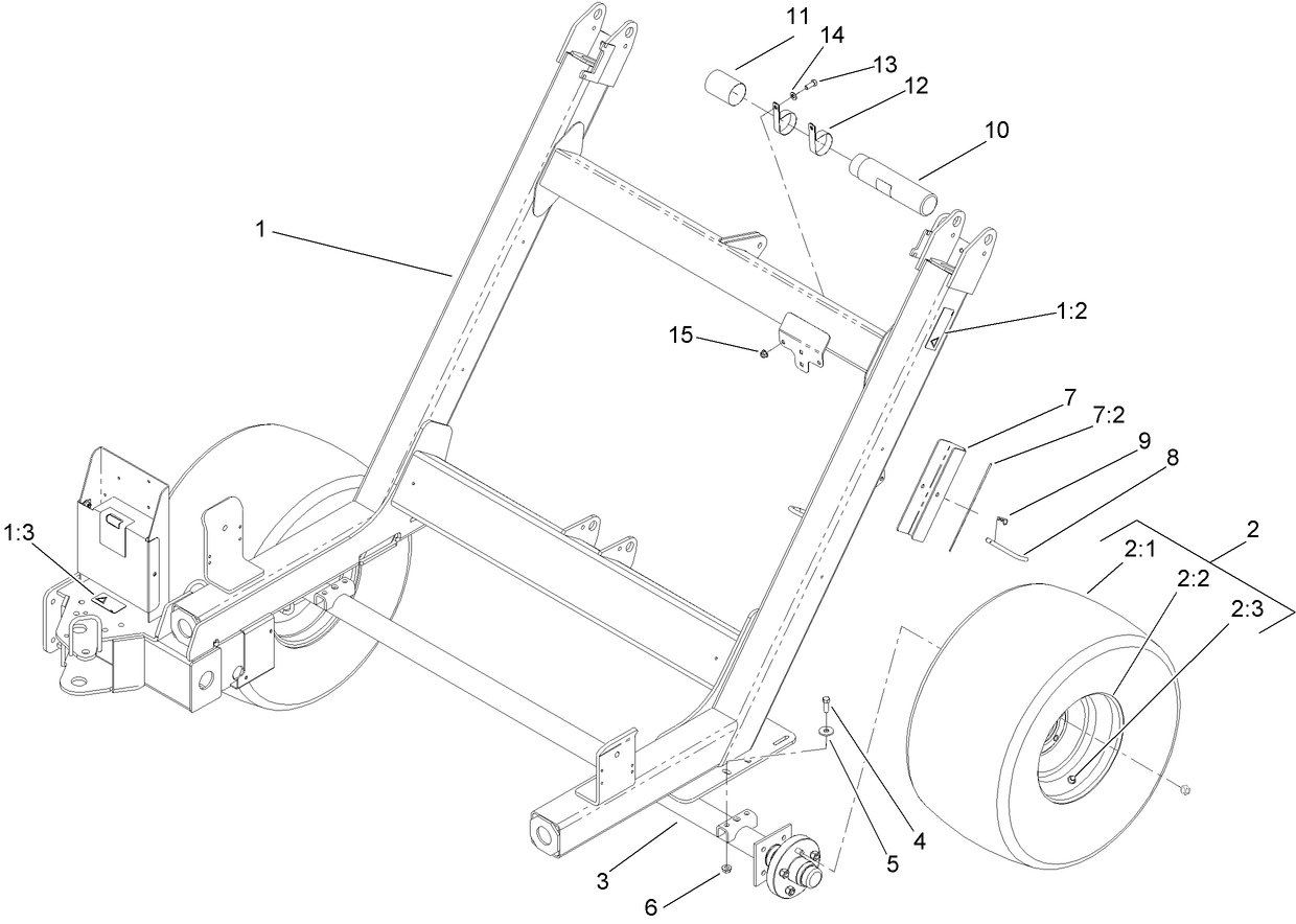 Main Frame and Axle Assembly