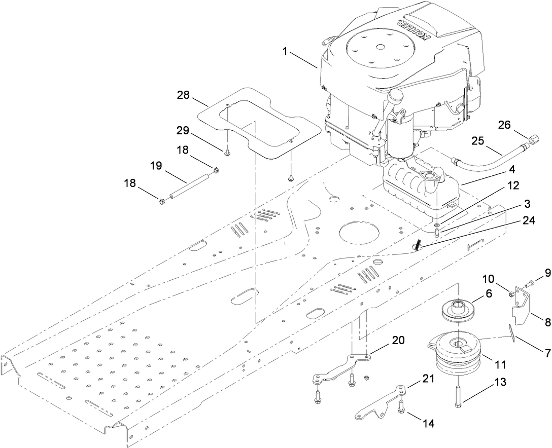 Engine and Clutch Assembly