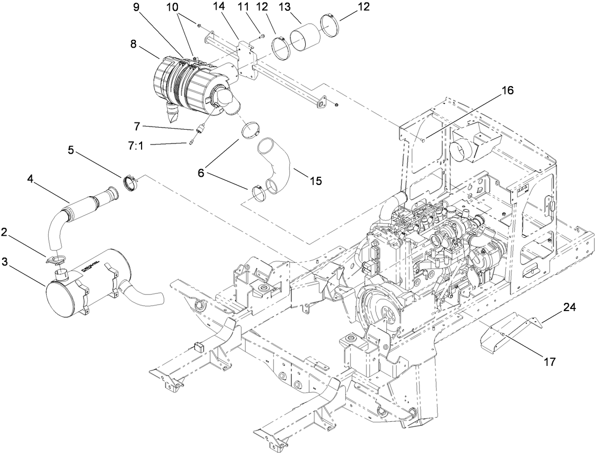 Air Cleaner and Muffler Assembly