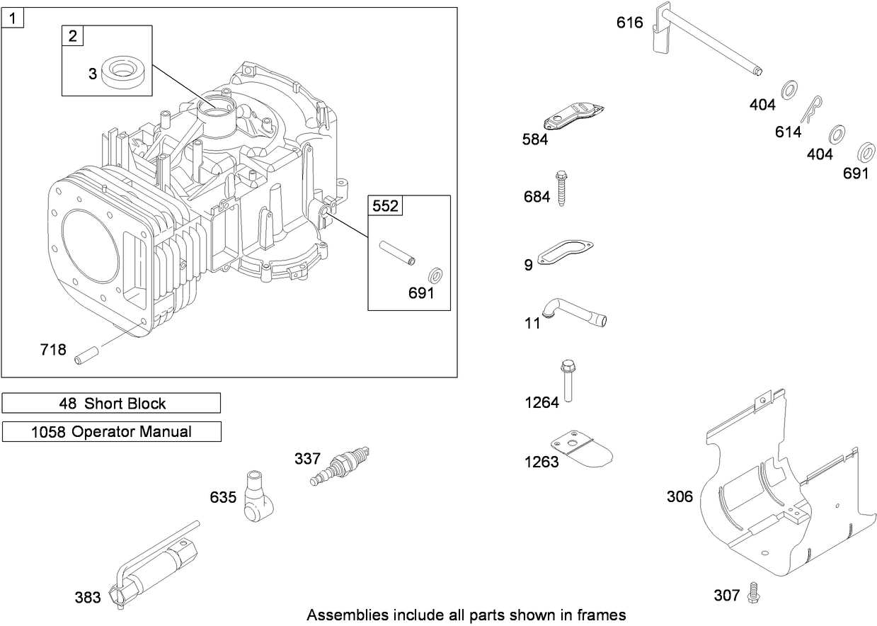 Cylinder Assembly  Briggs and Stratton Model 31A607-0117-E1