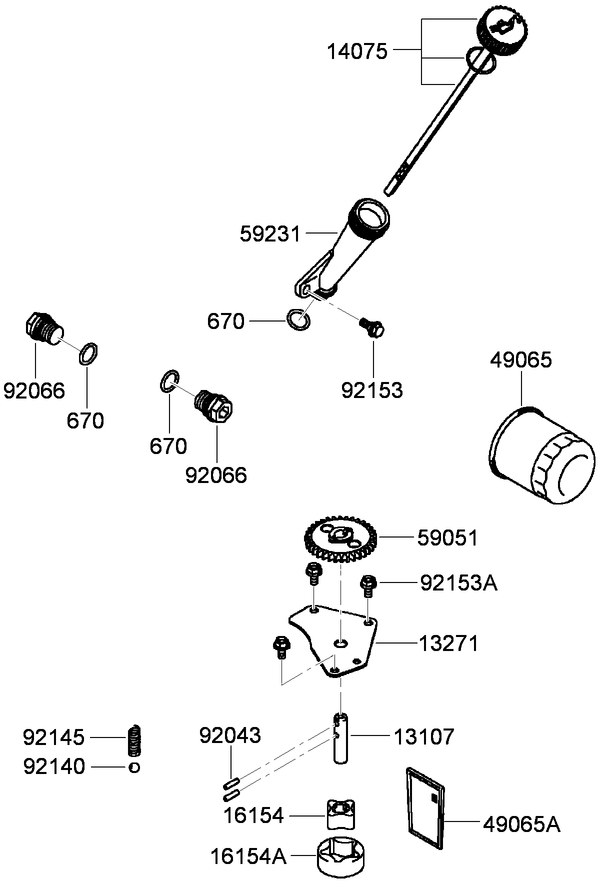 Lubrication Equipment Assembly  Kawasaki FX921V-AS04