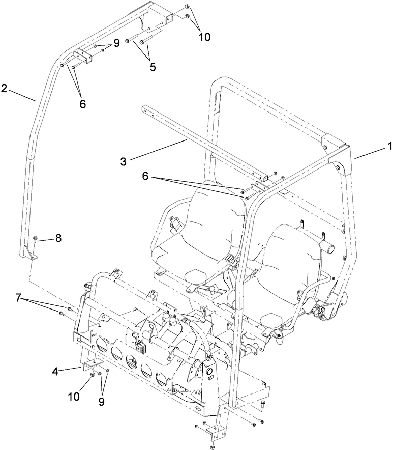 Four-Post Roll-Over Protection System Assembly