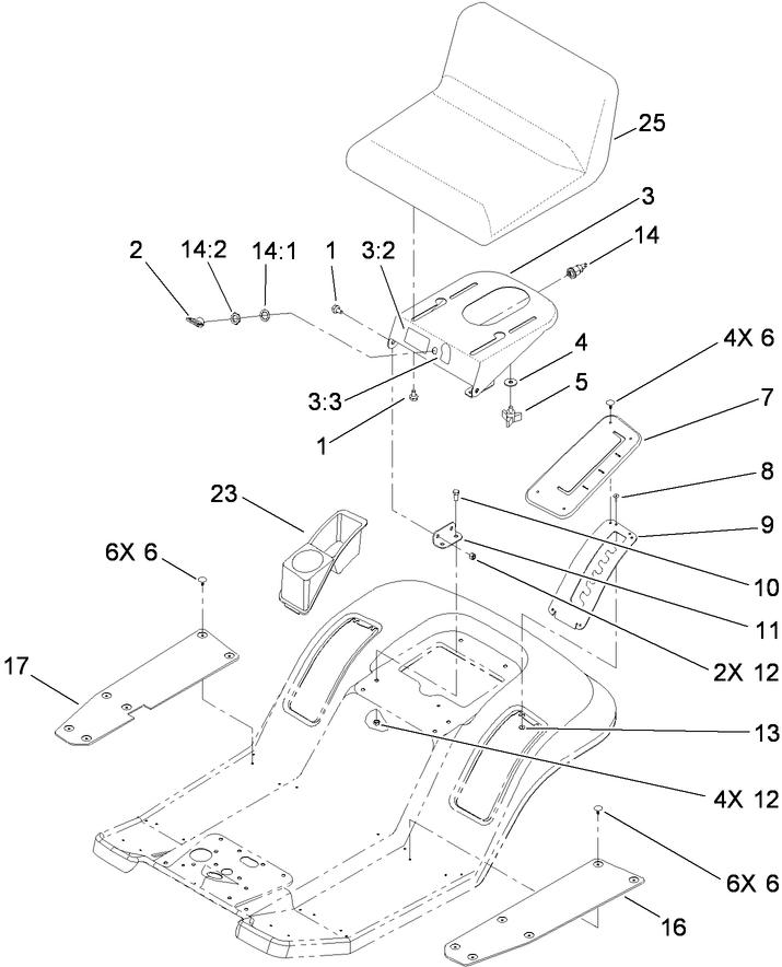 Rear Body and Seat Assembly