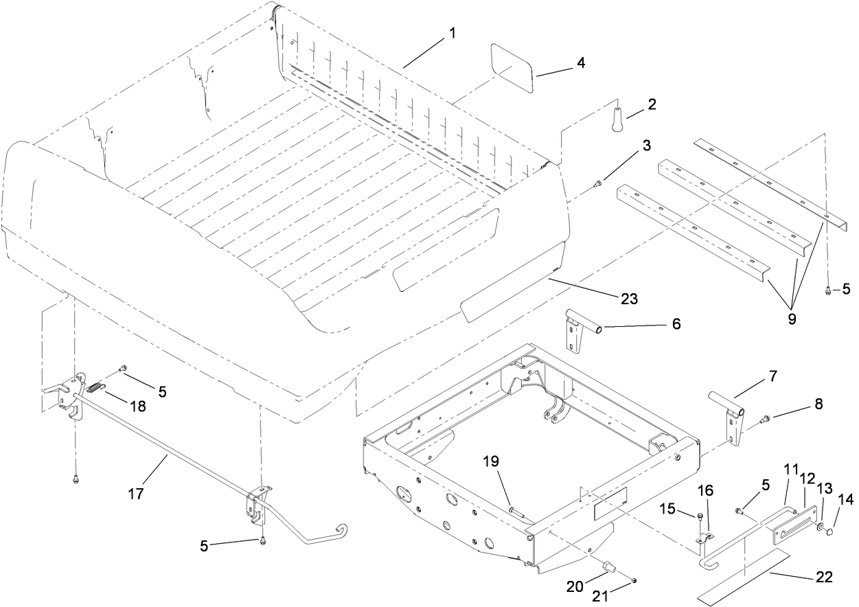 Box and Tailgate Installation Assembly