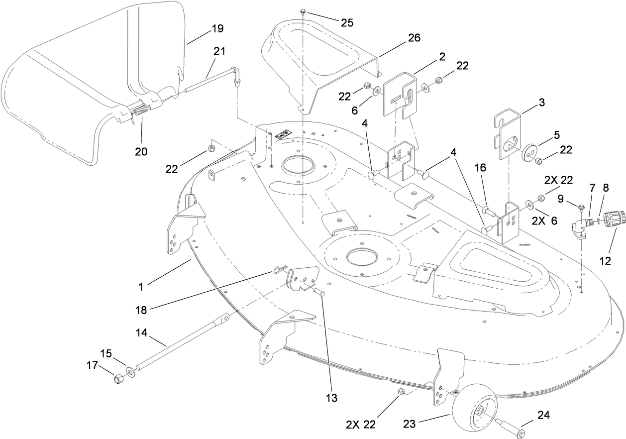 50 Inch Deck and Side Dicharge Assembly
