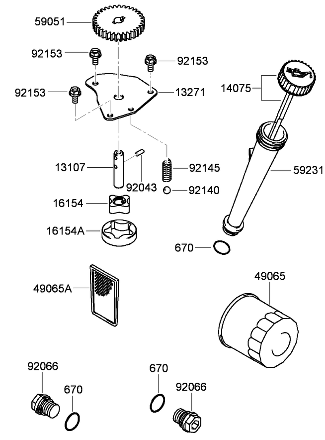 Lubrication Equipment Assembly  Kawasaki FH430V-ES28