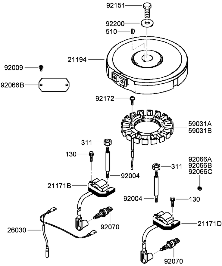 Electric Equipment Assembly  Kawasaki FH430V-ES28