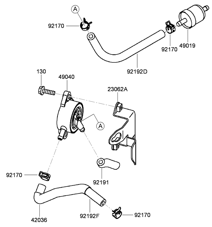 Fuel Tank and Valve Assembly  Kawasaki FH430V-ES28