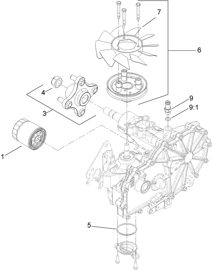 RH Transmission Assembly No. 116-1204
