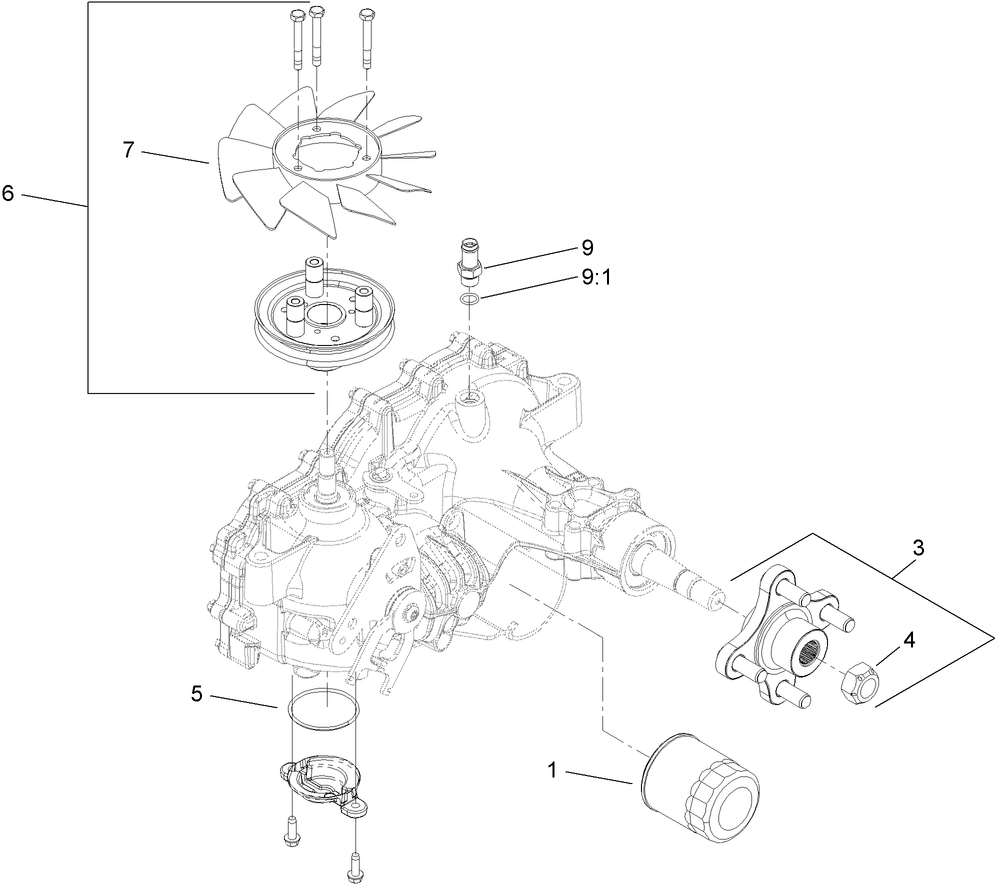 LH Transmission Assembly No. 116-1205