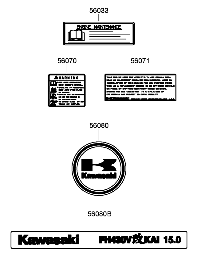 Label Assembly  Kawasaki FH430V-ES28