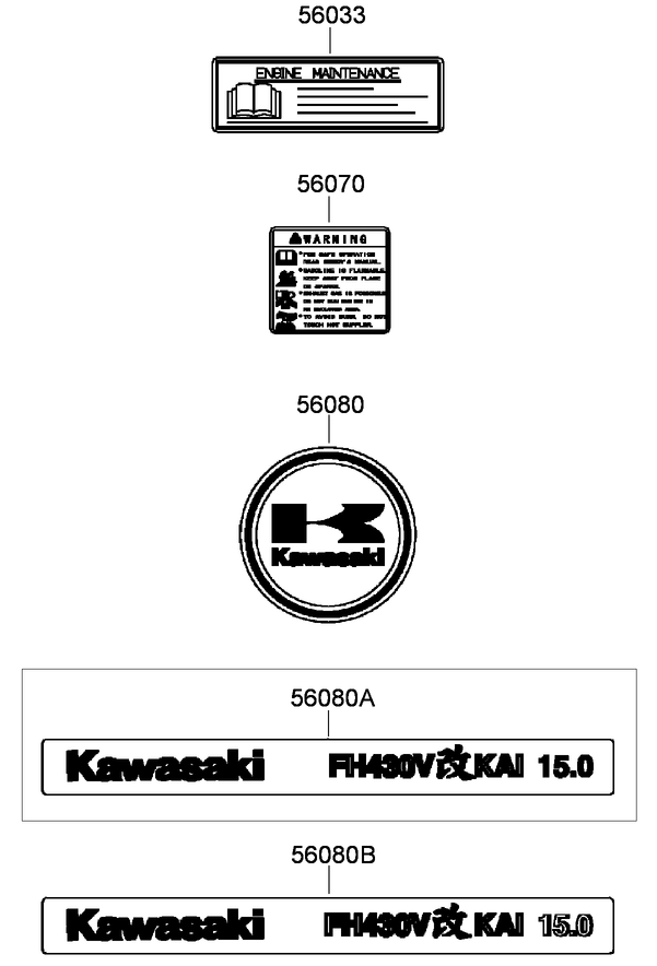 Label Assembly Kawasaki FH430V-AS35