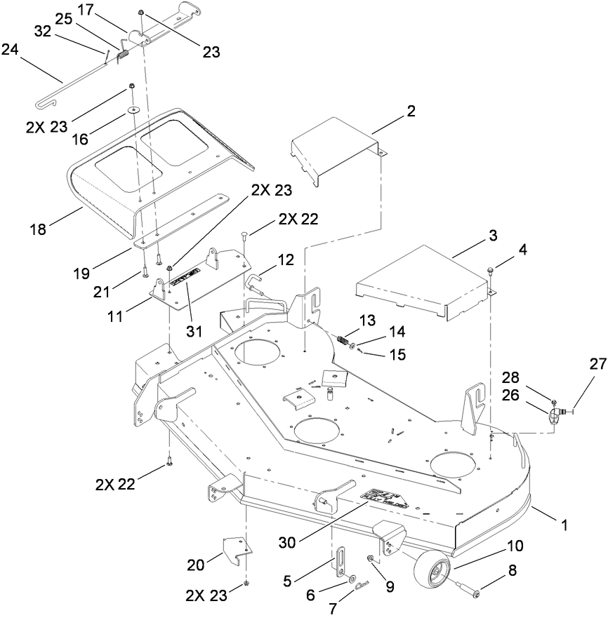 54 Inch Deck Assembly
