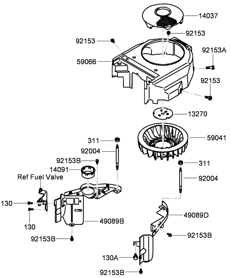 Cooling Equipment Assembly Kawasaki FH430V-BS35