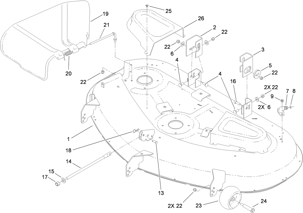 50 Inch Deck and Side Dicharge Assembly