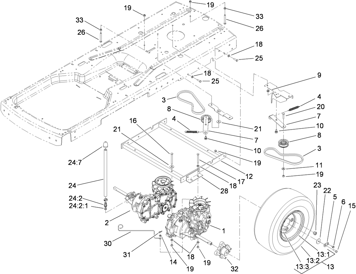 Hydro and Belt Drive Assembly